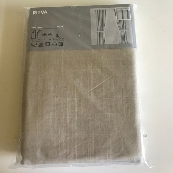 Ikea Other Ritva Curtains With Tiebacks 1 Pair Poshmark